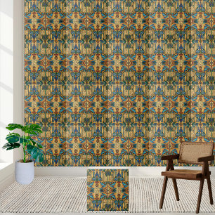 Egyptiska Hieroglyphics och Lotus Tile Kakelplatta