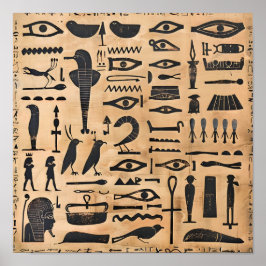 Egyptiska Hieroglyphics Poster