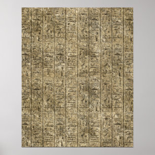 Egyptiska Hieroglyphics Poster