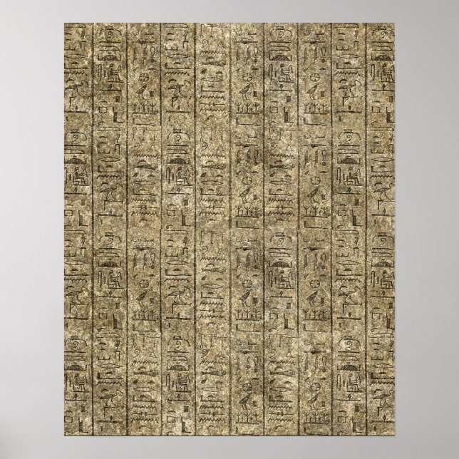Egyptiska Hieroglyphics Poster (Framsidan)