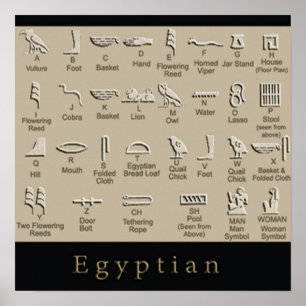 Egyptiska Hieroglyphics poster