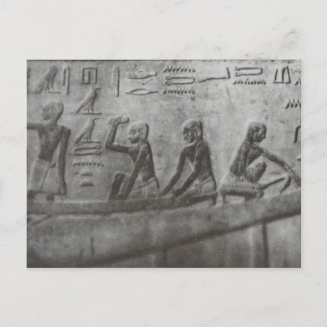 Egyptiska Hieroglyphics Vykort (Framsida)