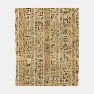 Egyptiska hieroglyphs på papyrusen fleecefilt
