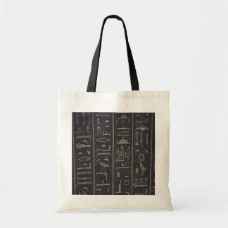 Egyptiska Hieroglyphs som trycket hänger lös, Tygkasse