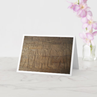 Egyptiska Hieroglyphs Wall Background Kort