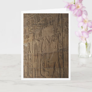 Egyptiska Hieroglyphs Wall Background Kort