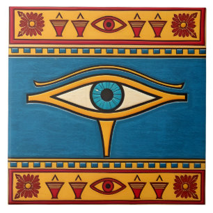 Egyptiska Horus öga, Ra öga Egyptisk gudinna Kakelplatta