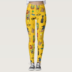 Egyptiska inslag, Anubis, pyramids mönster. Leggings