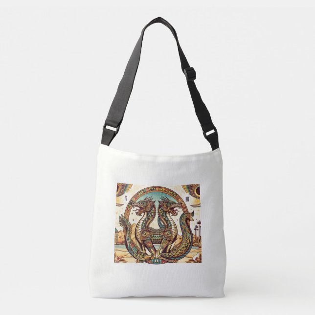 Egyptiska Inspired Dragons Axelväska (Framsida)