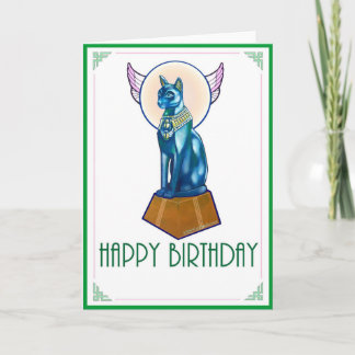 Egyptiska Kat Birthday Card Kort