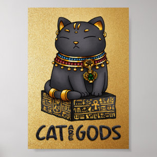 Egyptiska Kat Gud Bastet Cat är Gods Poster