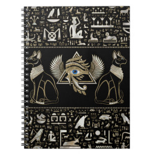 Egyptiska katter och Öga av Horus Anteckningsbok