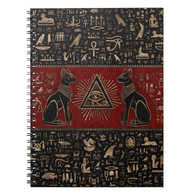 Egyptiska katter och Öga av horus Anteckningsbok (Framsidan)