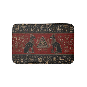 Egyptiska katter och Öga av horus Badrumsmatta