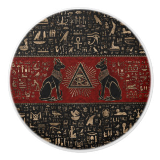 Egyptiska katter och Öga av horus Knopp