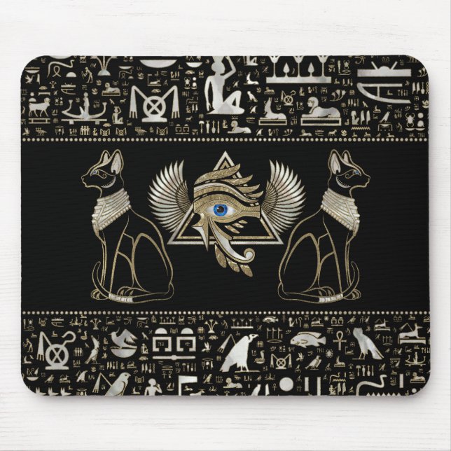Egyptiska katter och Öga av Horus Musmatta (Framsidan)