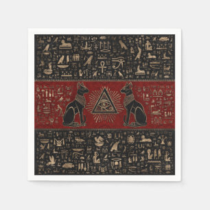 Egyptiska katter och Öga av horus Pappersservett