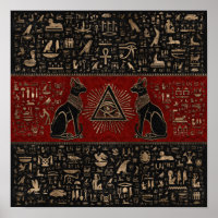 Egyptiska katter och Öga av Horus