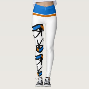 Egyptiska moderna Hieroglyphicsgravsymboler Leggings