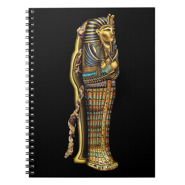 Egyptiska Mummy i Sarcophagus, Horror, Halloween Anteckningsbok (Framsidan)