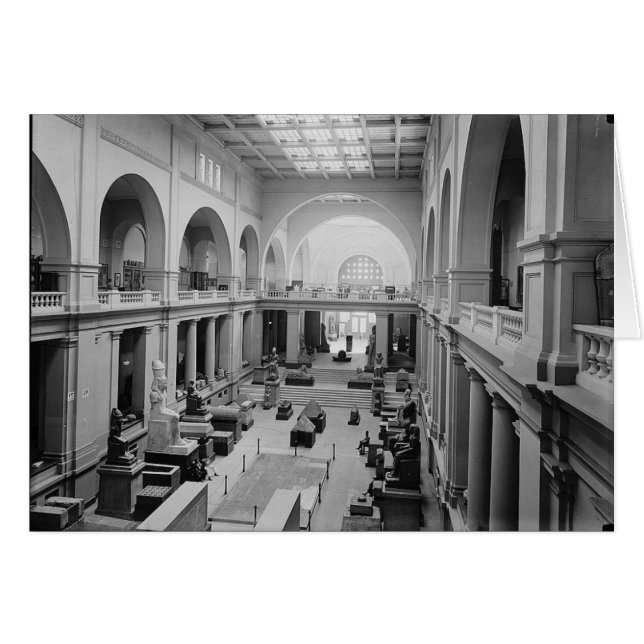 Egyptiska museet (Insida) circa 1934 Hälsningskort (Framsidan Horizontal)