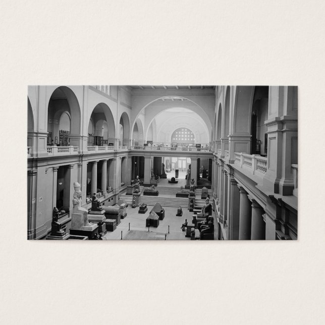 Egyptiska museet (Insida) circa 1934 Visitkort (Framsidan)