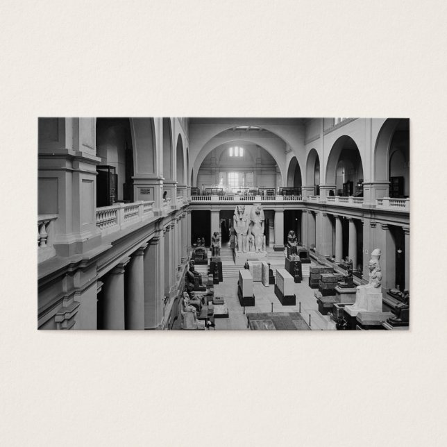 Egyptiska museet. Insida i huvudsalen 1934 Visitkort (Framsidan)