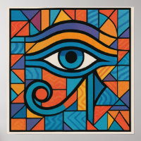 Egyptiska Öga av Horus - Modern Abstrakt