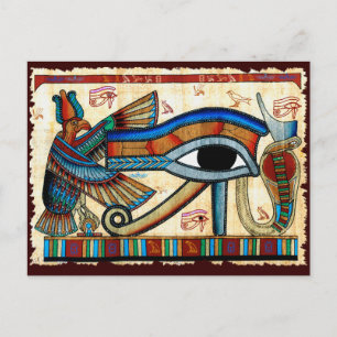 Egyptiska ÖGA av HORUS Wadjet-vykort Vykort