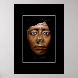 Egyptiska Pharaoh Ansikte Art Poster