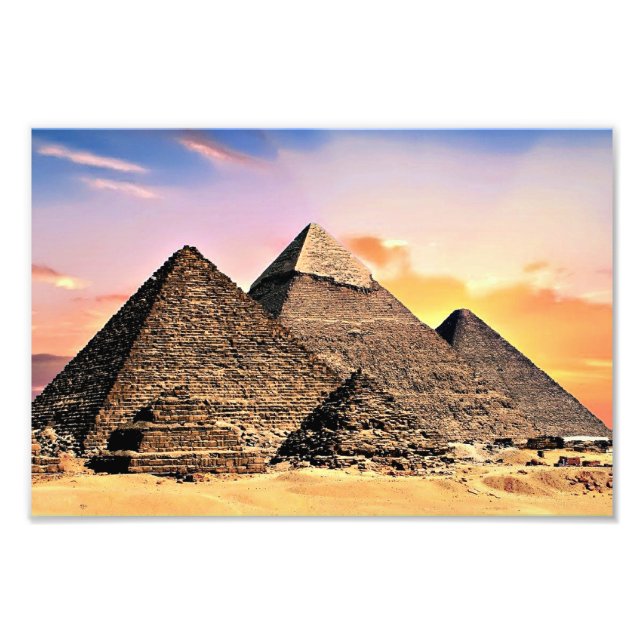 Egyptiska pyramider fototryck (Framsidan)
