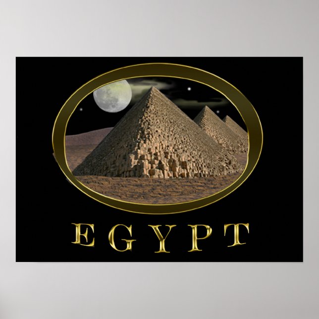 egyptiska pyramider poster (Framsidan)