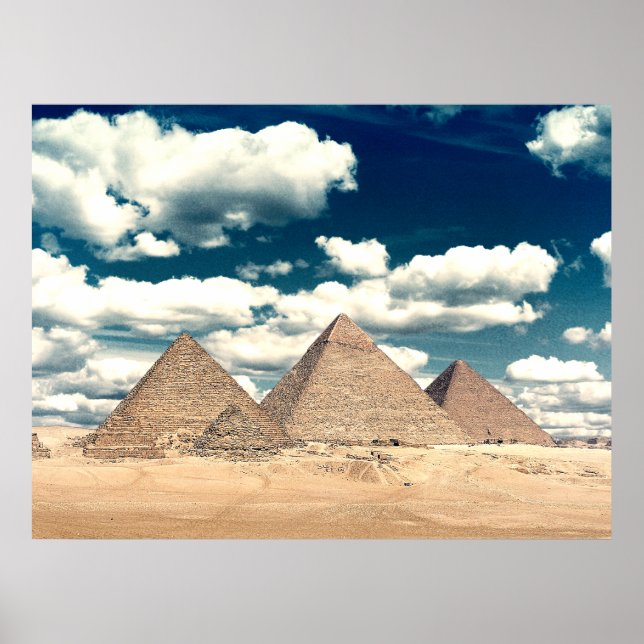 Egyptiska pyramider poster (Framsidan)