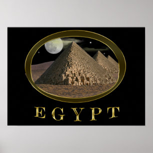egyptiska pyramider poster