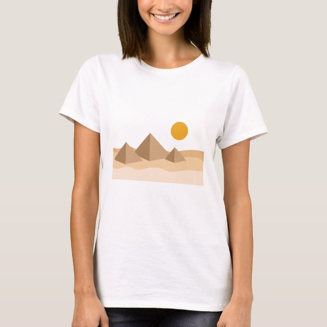 Egyptiska pyramider t shirt (Framsida)