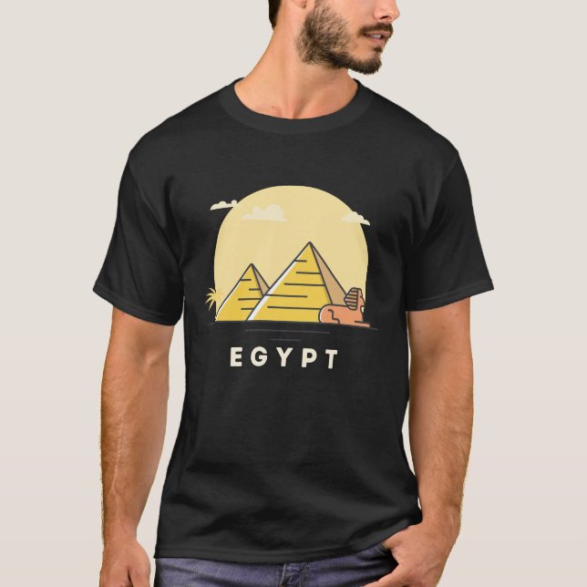 Egyptiska pyramider, Underbar pyramid av Giza T Shirt (Framsida)