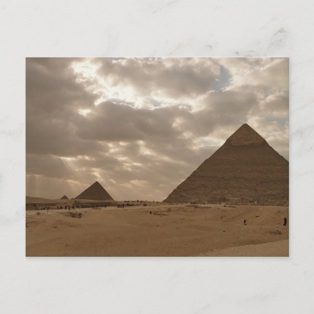 Egyptiska pyramiderna i Giza, Kairo Vykort (Framsida)