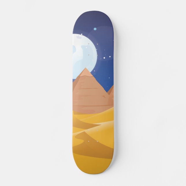 Egyptiska pyramiderna mini skateboard bräda 18,5 cm (Framsida)