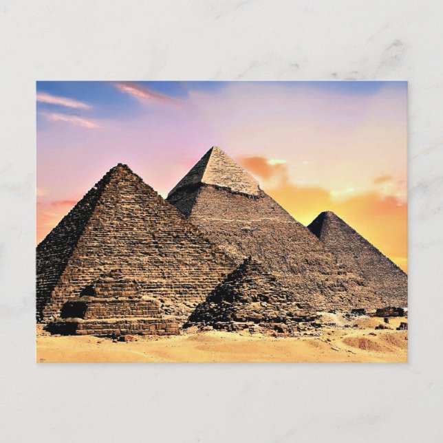 Egyptiska pyramiderna vykort (Framsida)