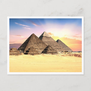 Egyptiska pyramidlandskap vykort