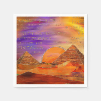 Egyptiska pyramids abstrakt liggande Blandade medi Pappersservett