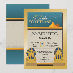 Egyptiska Pyramids Birthday Inbjudan Pharaohs