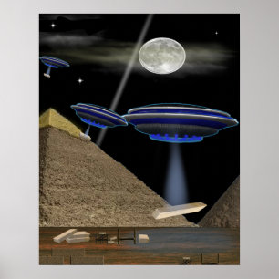 Egyptiska Pyramids-byggare Poster