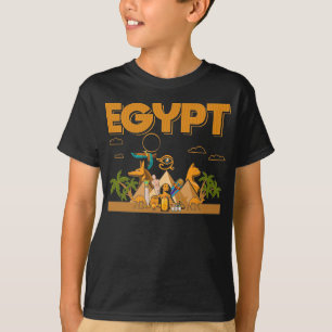 Egyptiska Pyramids Camels Pharaoh Sphinx Horus Öga T Shirt