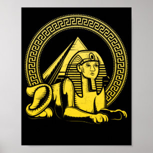 Egyptiska Pyramids History Egypten Sphinx Poster