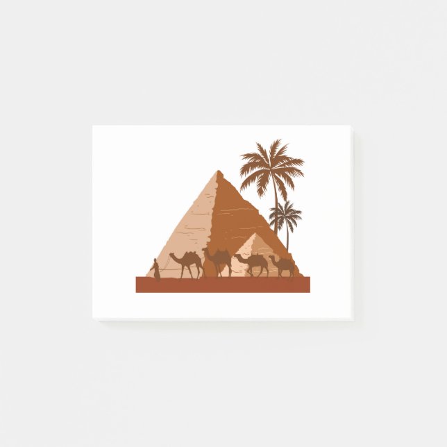 Egyptiska pyramids Kom & Visit Egypten Gift Post-it Block (Framsida)