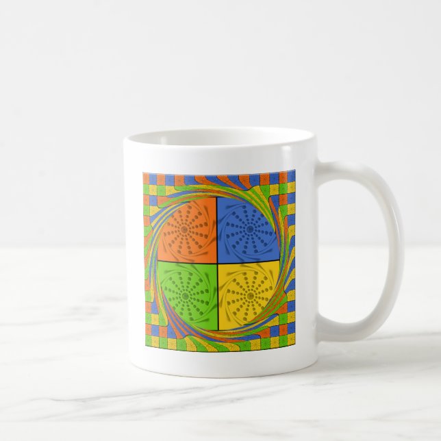 Egyptiska sjölösa band mönster kaffemugg (Höger)