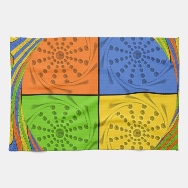 Egyptiska sjölösa band mönster kökshandduk (Horisontell)