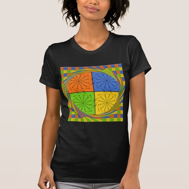 Egyptiska sjölösa band mönster tee shirt (Framsida)