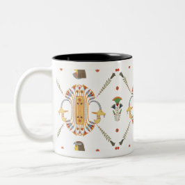 Egyptiska, sömlösa mönster Två-Tonad mugg